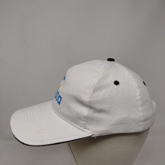 Costa Strapback Hat White One Size Adjustable Vented Holes 6 Panel Unique Europe - Picture 3 of 9